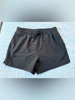 Abercrombie & Fitch Black Pinstripe Men's Swim Trunks